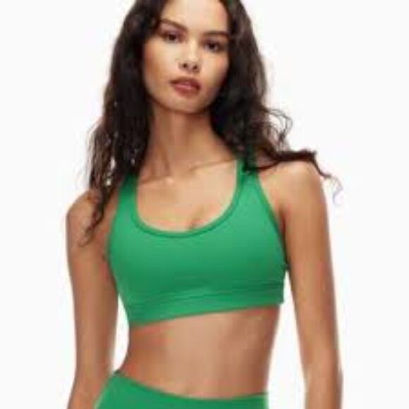 Aritzia Other - Aritzia TNA Action Green Sports Bra Size M Racerback Athletic Crop